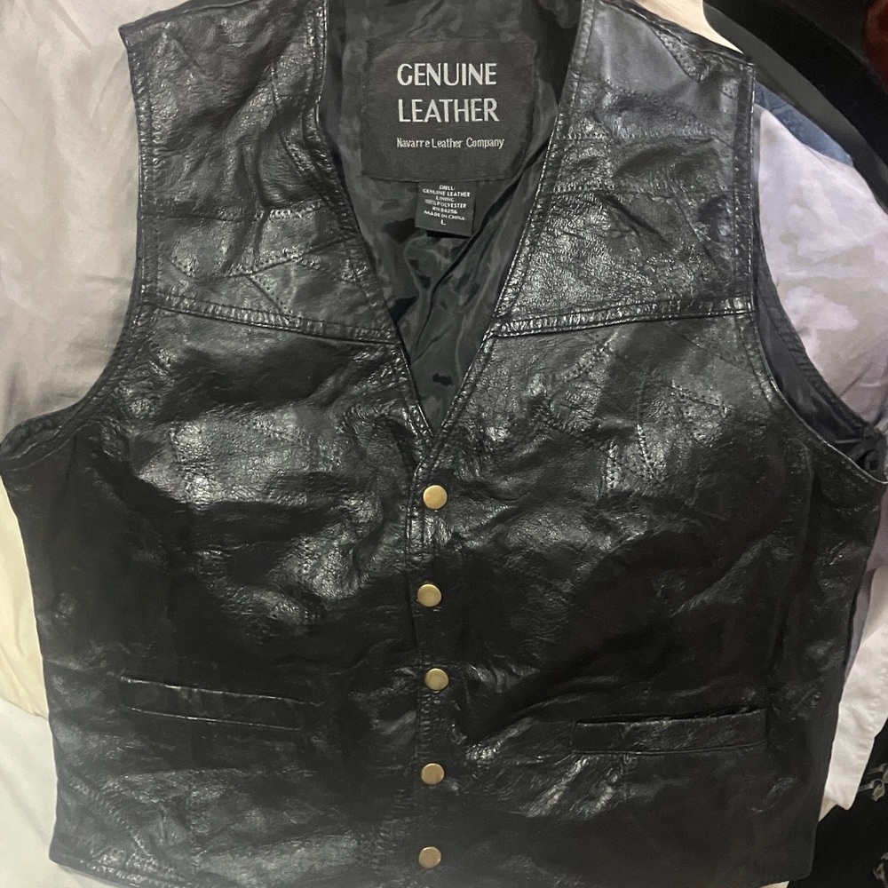 Genuine Leather Black Vest by Nuware Leather Company